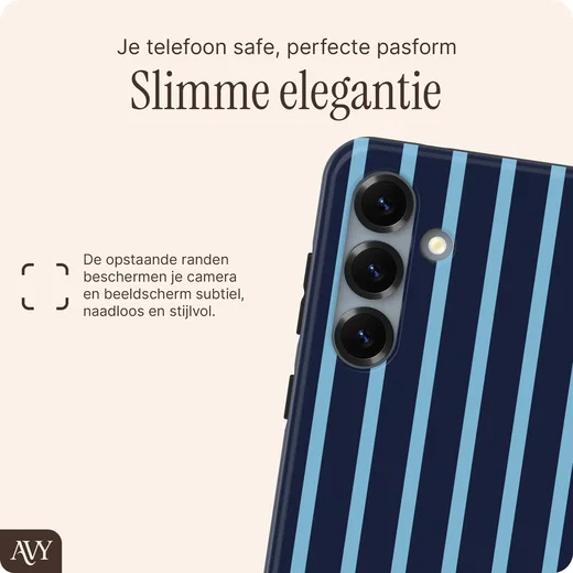 AVY Samsung Galaxy S24 Hoesje MagSafe Back Cover Blue Society afbeelding 6