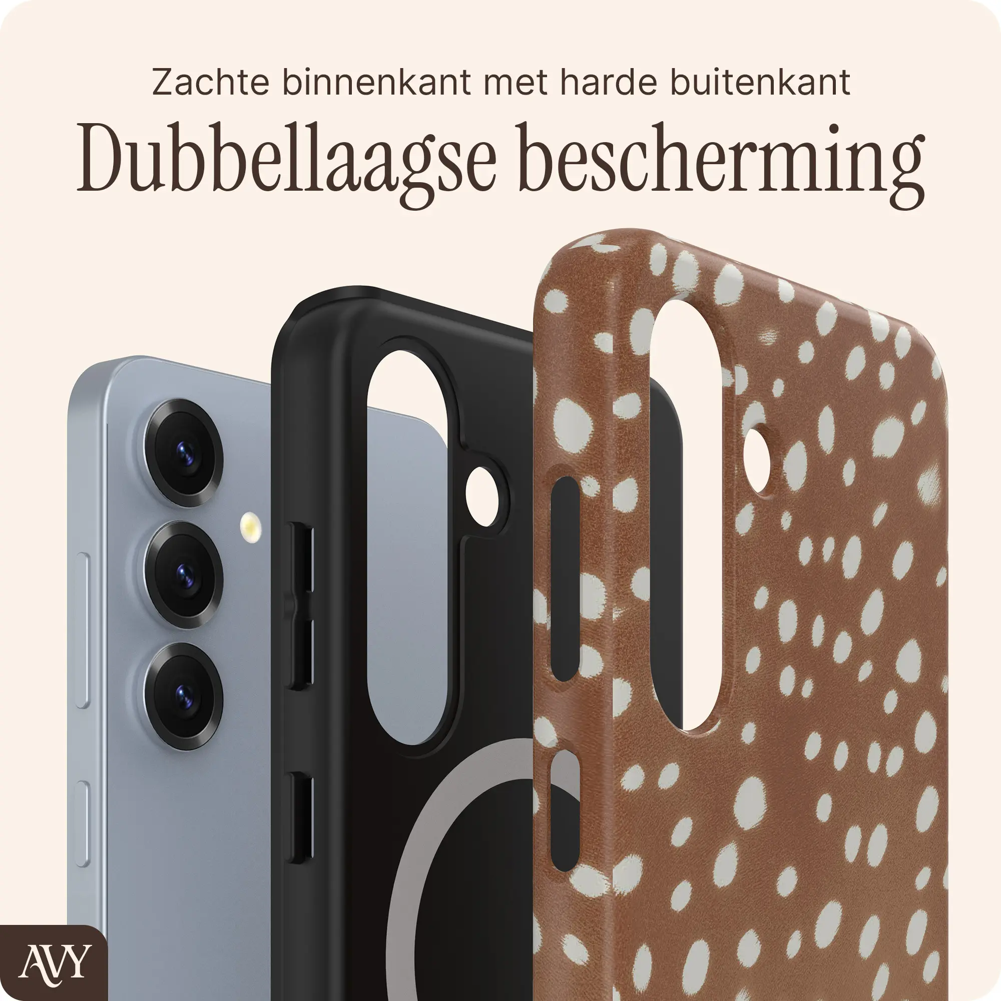 AVY Samsung Galaxy S24 Plus Hoesje MagSafe Back Cover Bambi afbeelding 2