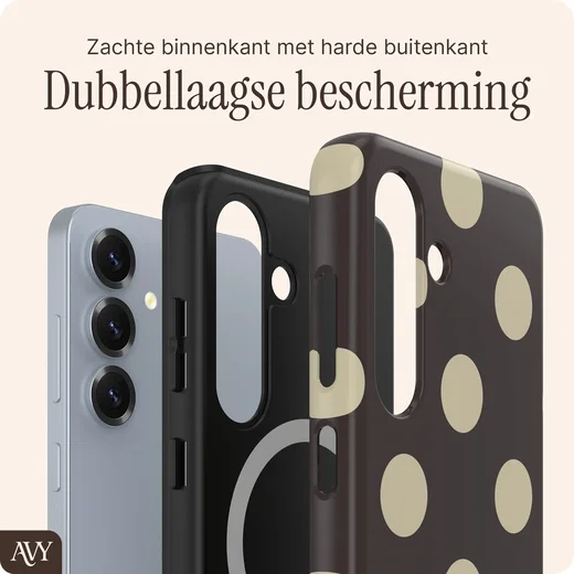 AVY Samsung Galaxy S24 Plus Hoesje MagSafe Back Cover Tiramisu afbeelding 2
