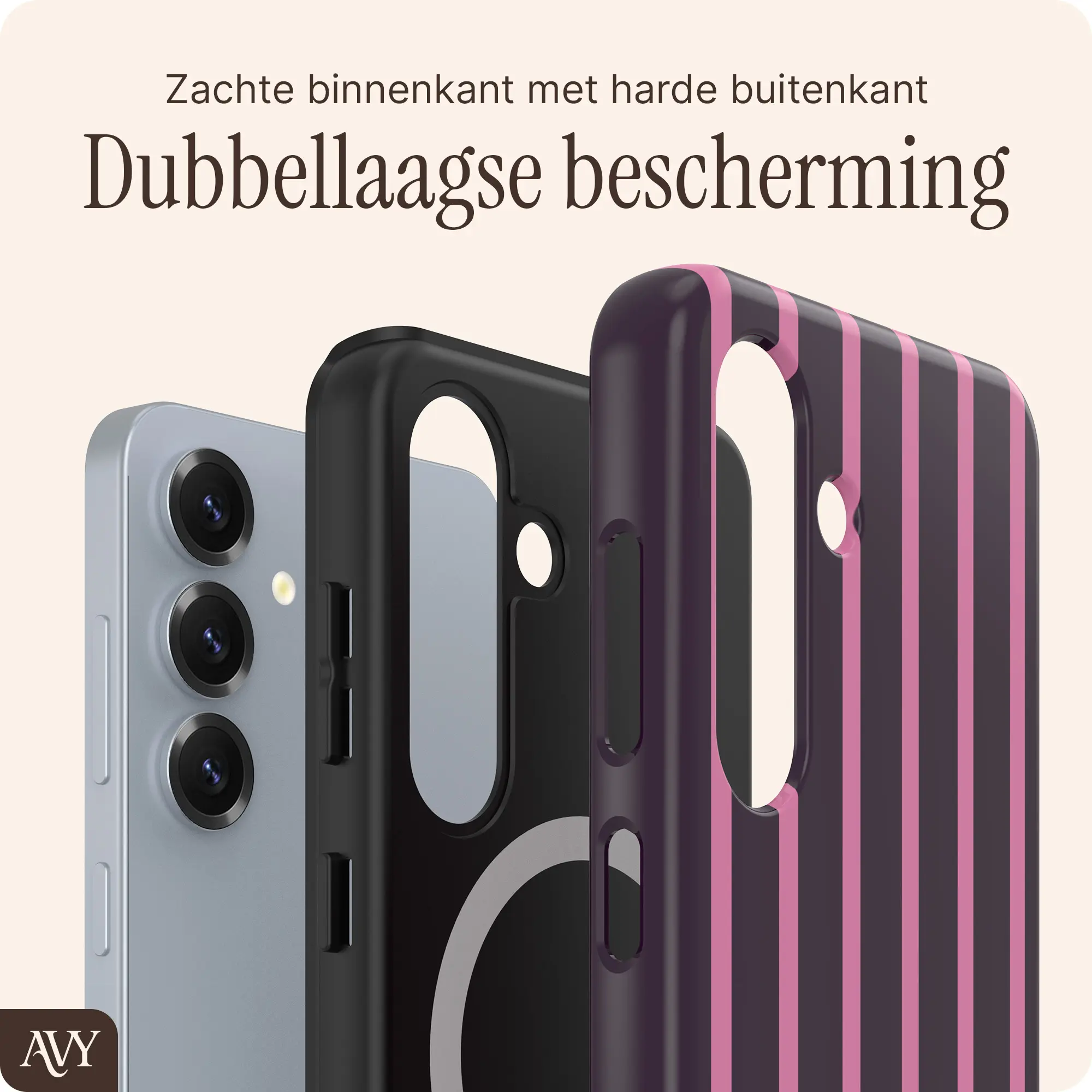 AVY Samsung Galaxy S24 Plus Hoesje MagSafe Back Cover Cherry Wine afbeelding 2