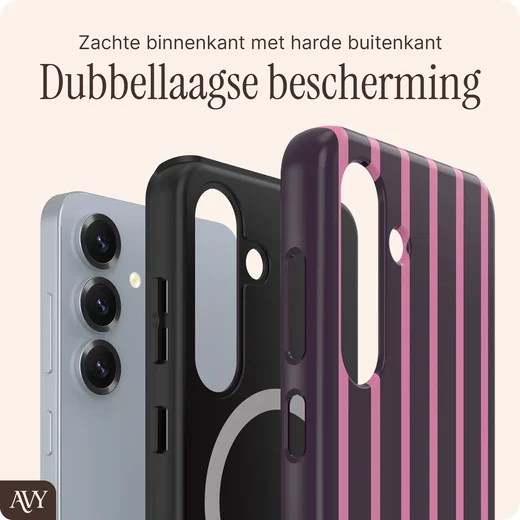 AVY Samsung Galaxy S24 Plus Hoesje MagSafe Back Cover Cherry Wine afbeelding 2