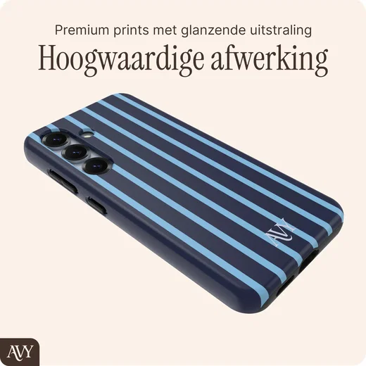 AVY Samsung Galaxy S24 Plus Hoesje MagSafe Back Cover Blue Society afbeelding 7