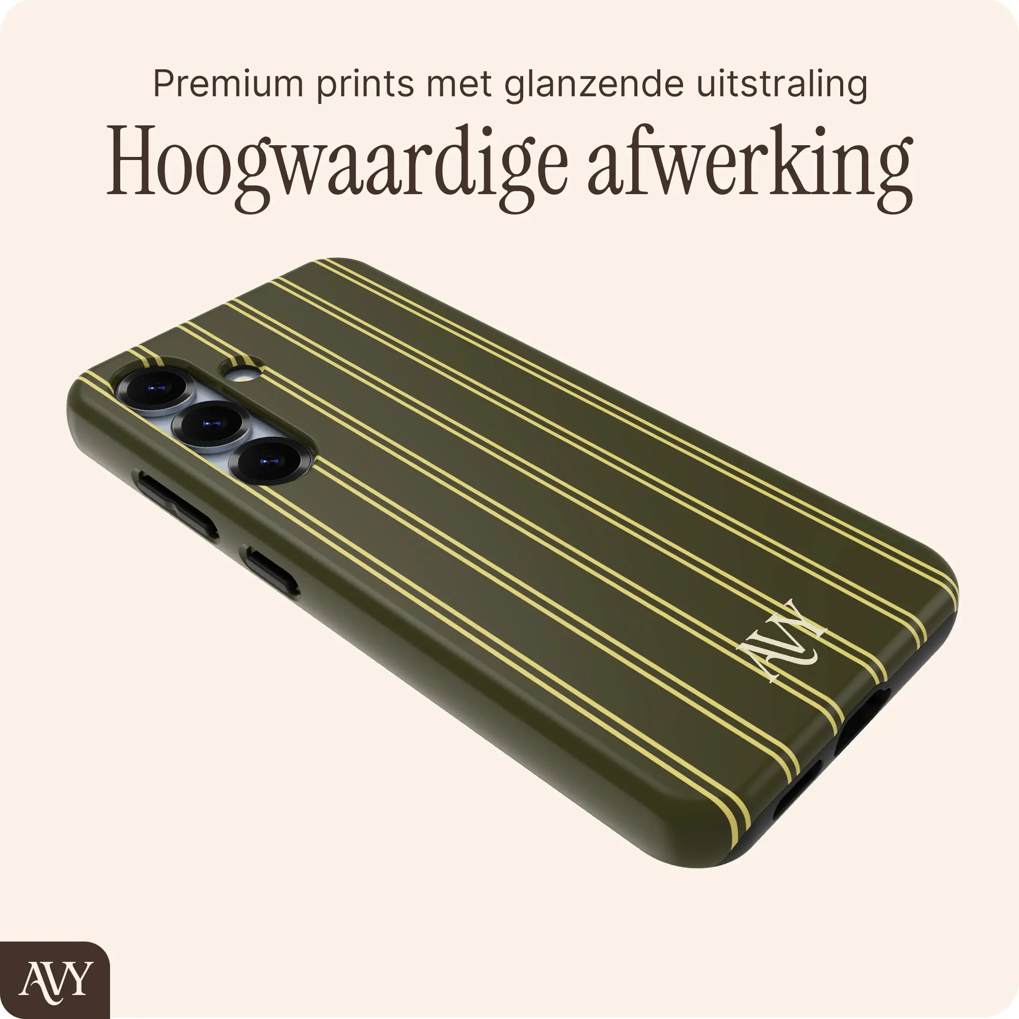 AVY Samsung Galaxy S24 Plus Hoesje MagSafe Back Cover Martini Olive afbeelding 7