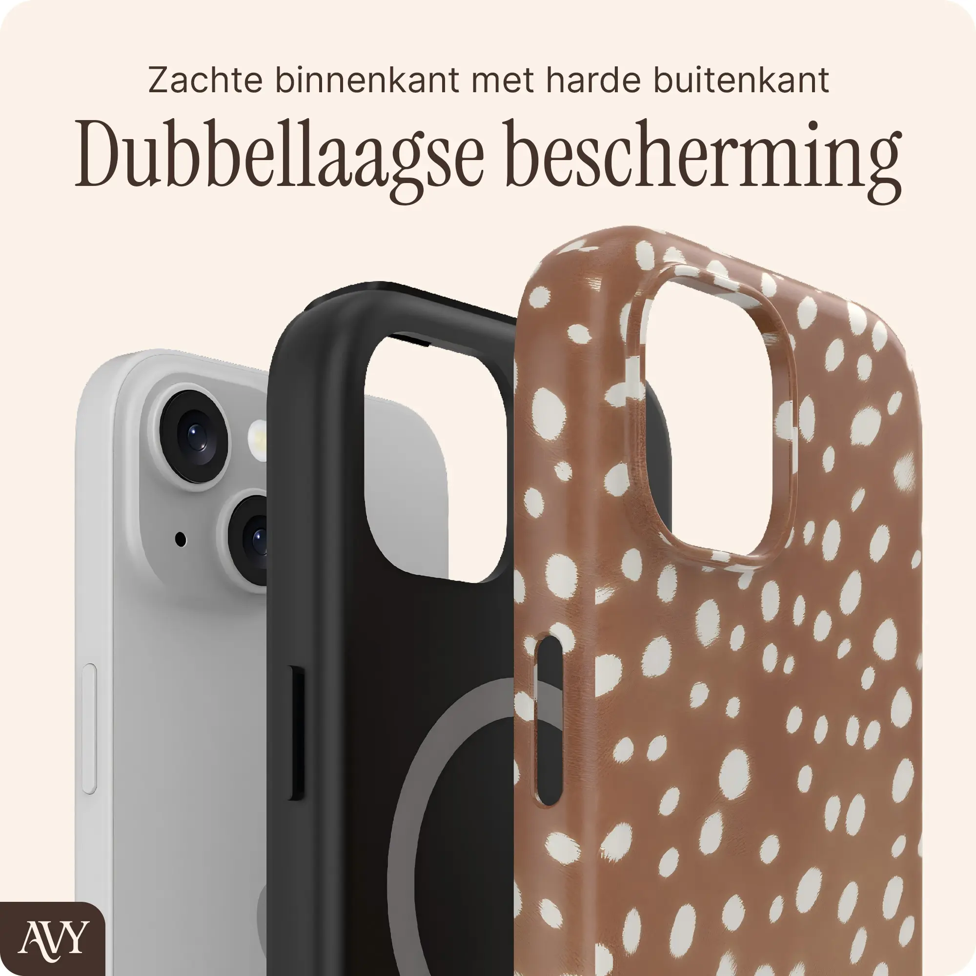 AVY Apple iPhone 15 Hoesje MagSafe Back Cover Bambi afbeelding 2