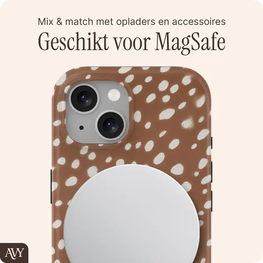 AVY Apple iPhone 15 Hoesje MagSafe Back Cover Bambi afbeelding 3