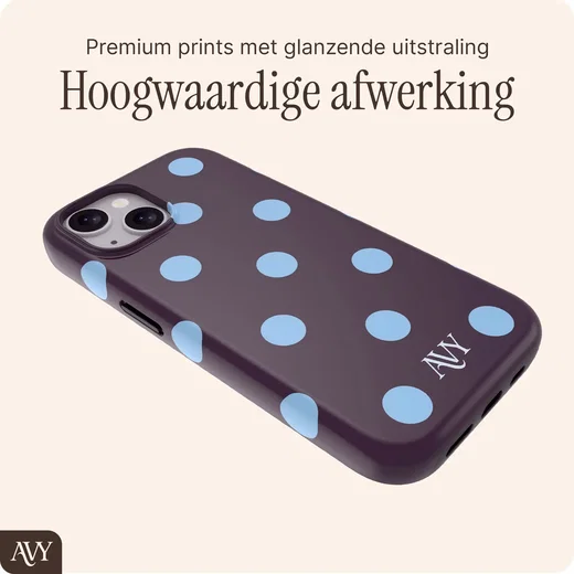 AVY Apple iPhone 15 Hoesje MagSafe Back Cover Blueberry Wine afbeelding 7