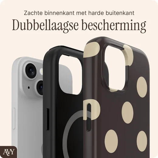 AVY Apple iPhone 15 Hoesje MagSafe Back Cover Tiramisu afbeelding 2