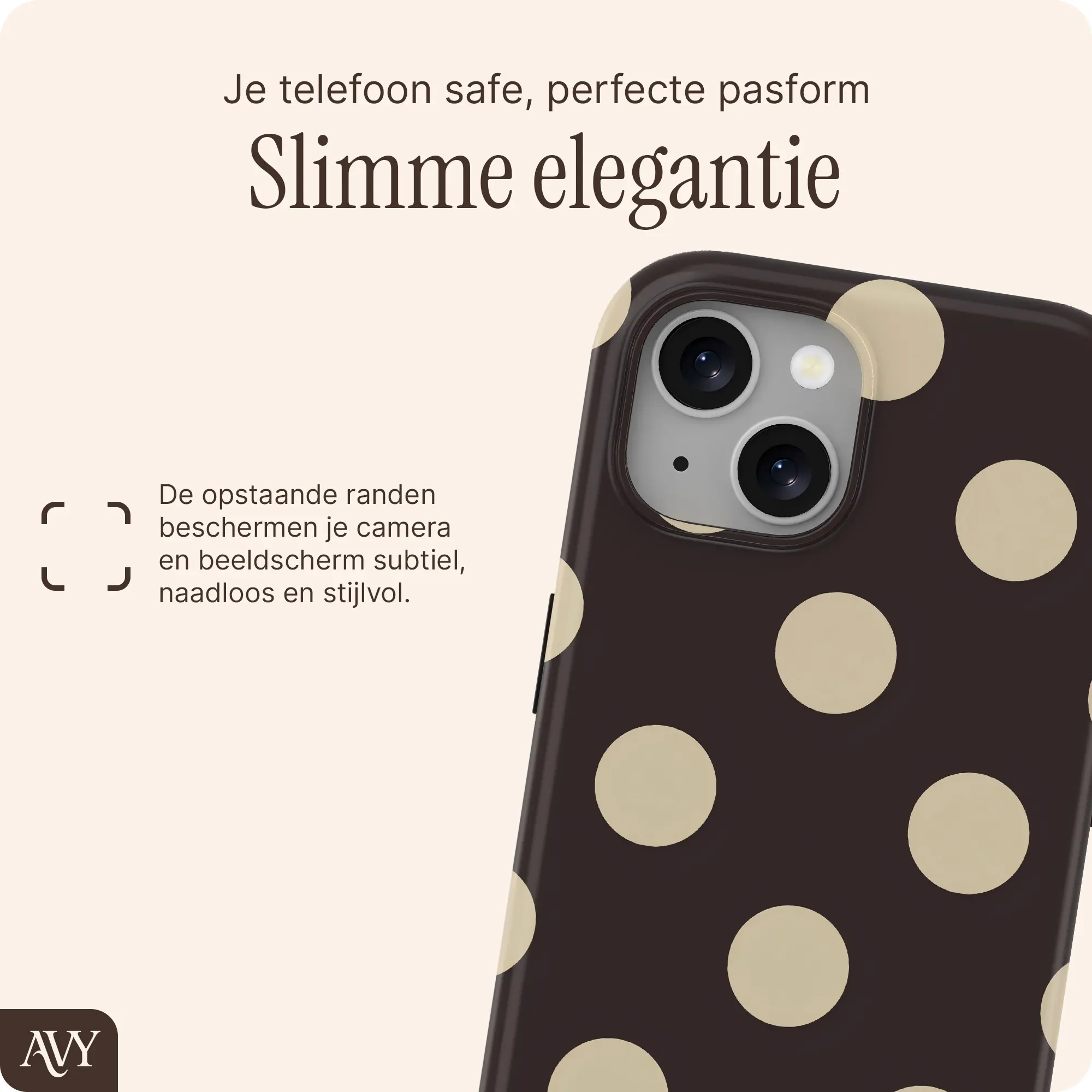 AVY Apple iPhone 15 Hoesje MagSafe Back Cover Tiramisu afbeelding 6