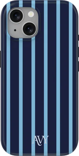 AVY Apple iPhone 15 Hoesje MagSafe Back Cover Blue Society afbeelding 1