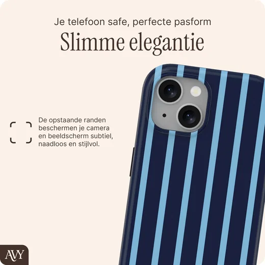 AVY Apple iPhone 15 Hoesje MagSafe Back Cover Blue Society afbeelding 6