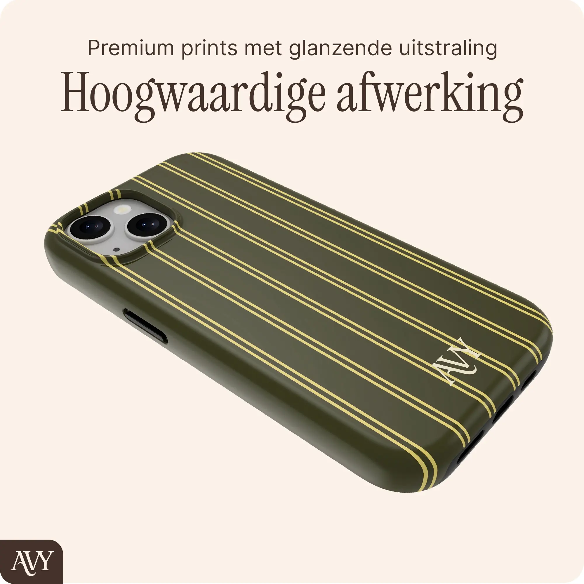 AVY Apple iPhone 15 Hoesje MagSafe Back Cover Martini Olive afbeelding 7