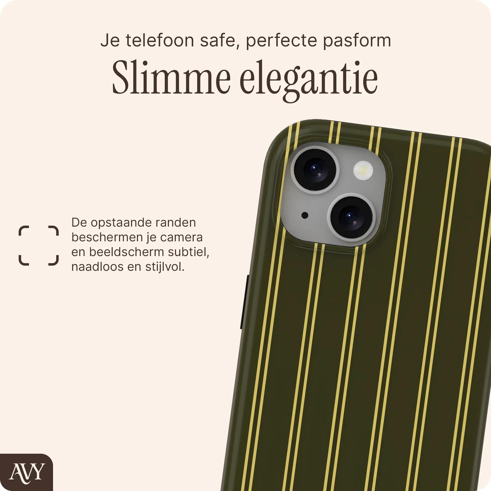 AVY Apple iPhone 15 Hoesje MagSafe Back Cover Martini Olive afbeelding 6