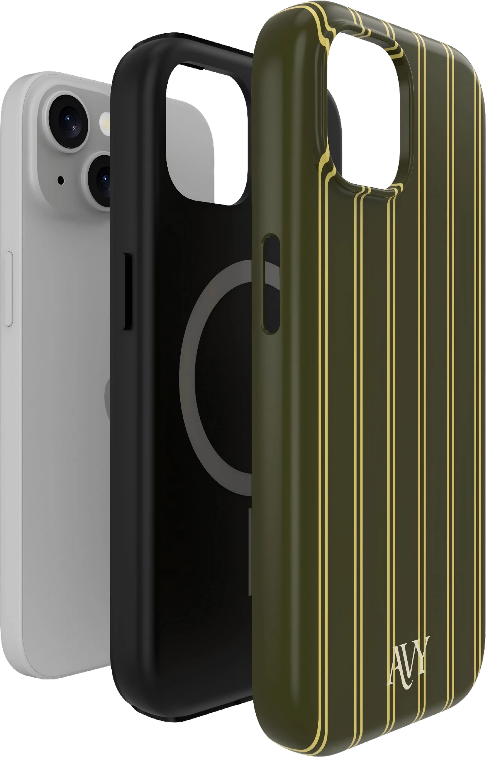 AVY Apple iPhone 15 Hoesje MagSafe Back Cover Martini Olive afbeelding 9