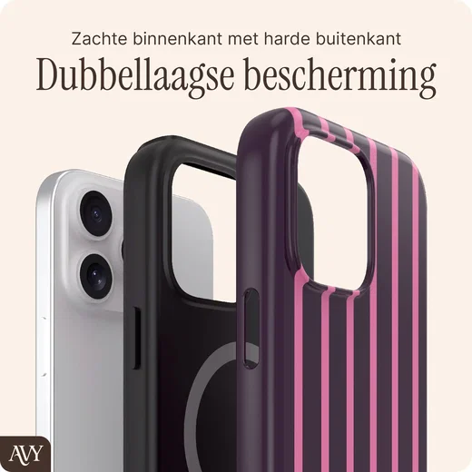 AVY Apple iPhone 15 Pro Hoesje MagSafe Back Cover Cherry Wine afbeelding 2
