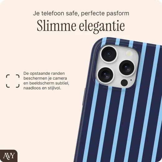 AVY Apple iPhone 15 Pro Hoesje MagSafe Back Cover Blue Society afbeelding 6