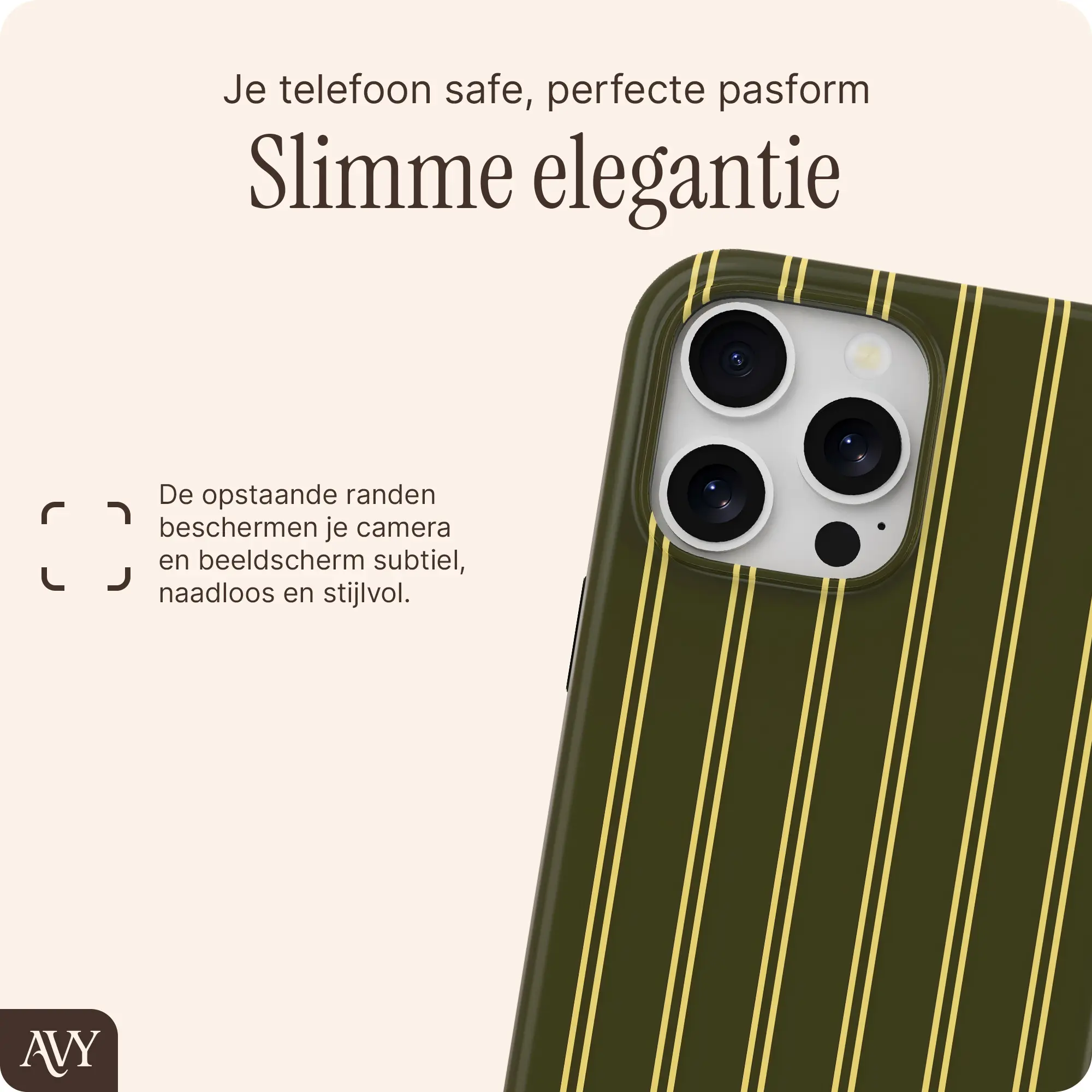 AVY Apple iPhone 15 Pro Hoesje MagSafe Back Cover Martini Olive afbeelding 6