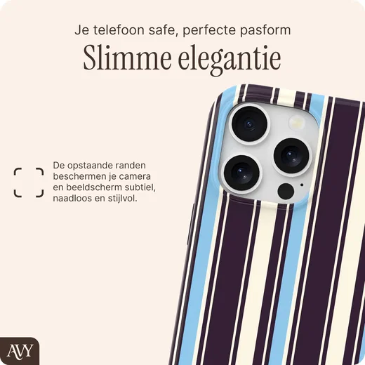AVY Apple iPhone 15 Pro Hoesje MagSafe Back Cover Oxford Stripe afbeelding 6