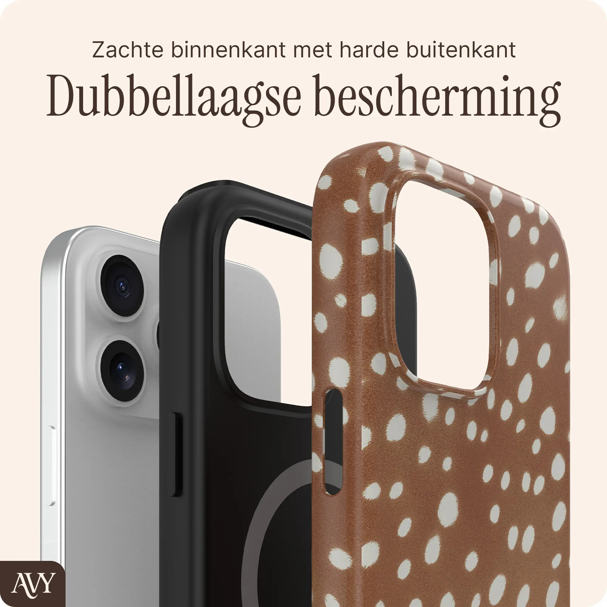 AVY Apple iPhone 15 Pro Max Hoesje MagSafe Back Cover Bambi afbeelding 2