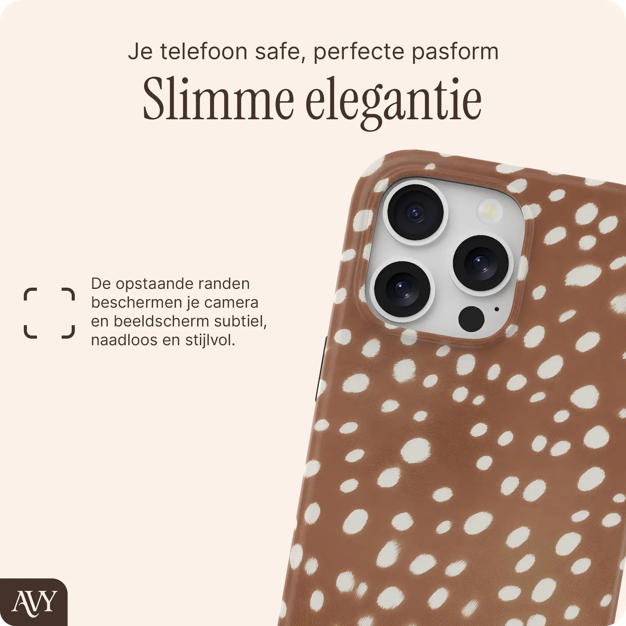 AVY Apple iPhone 15 Pro Max Hoesje MagSafe Back Cover Bambi afbeelding 6