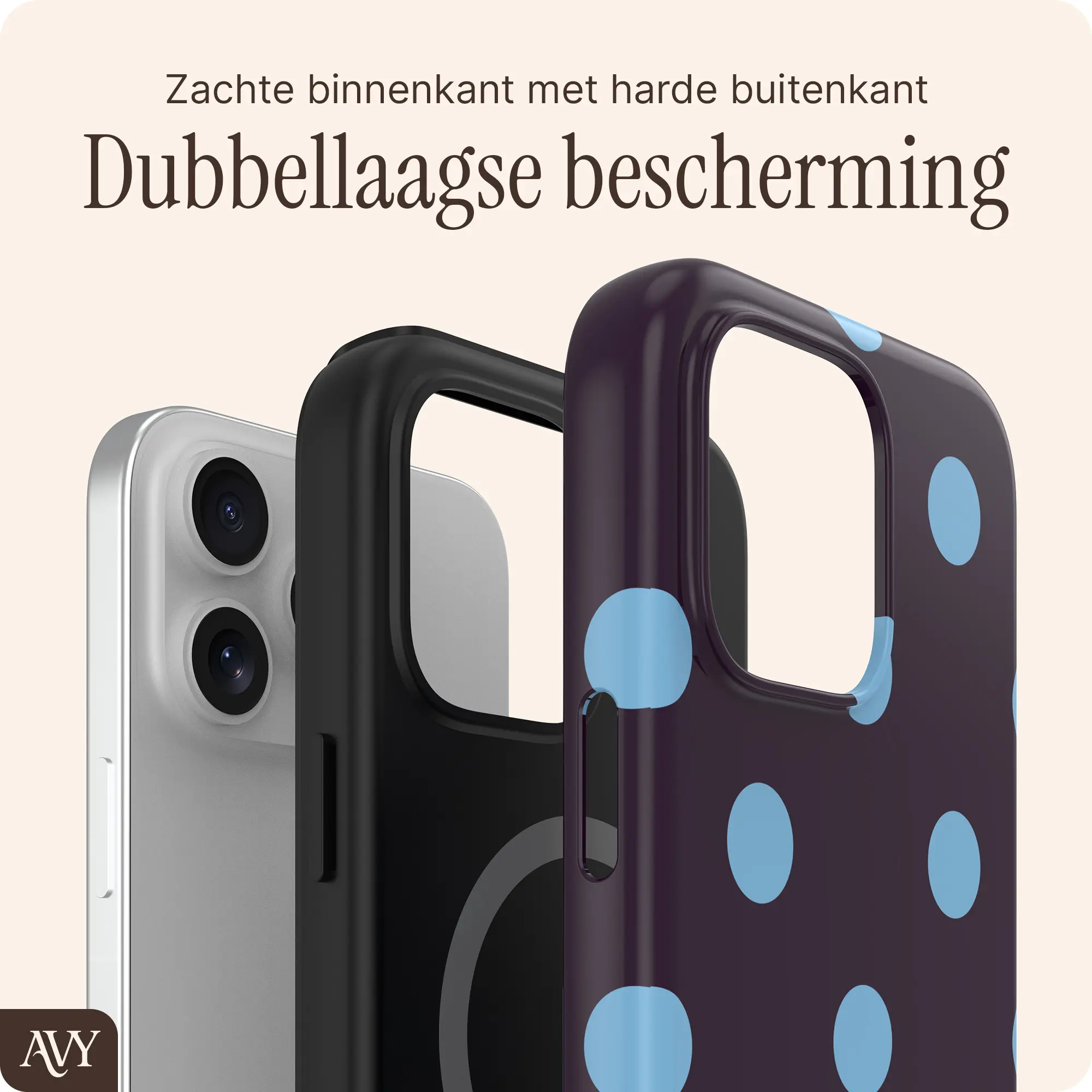 AVY Apple iPhone 15 Pro Max Hoesje MagSafe Back Cover Blueberry Wine afbeelding 2