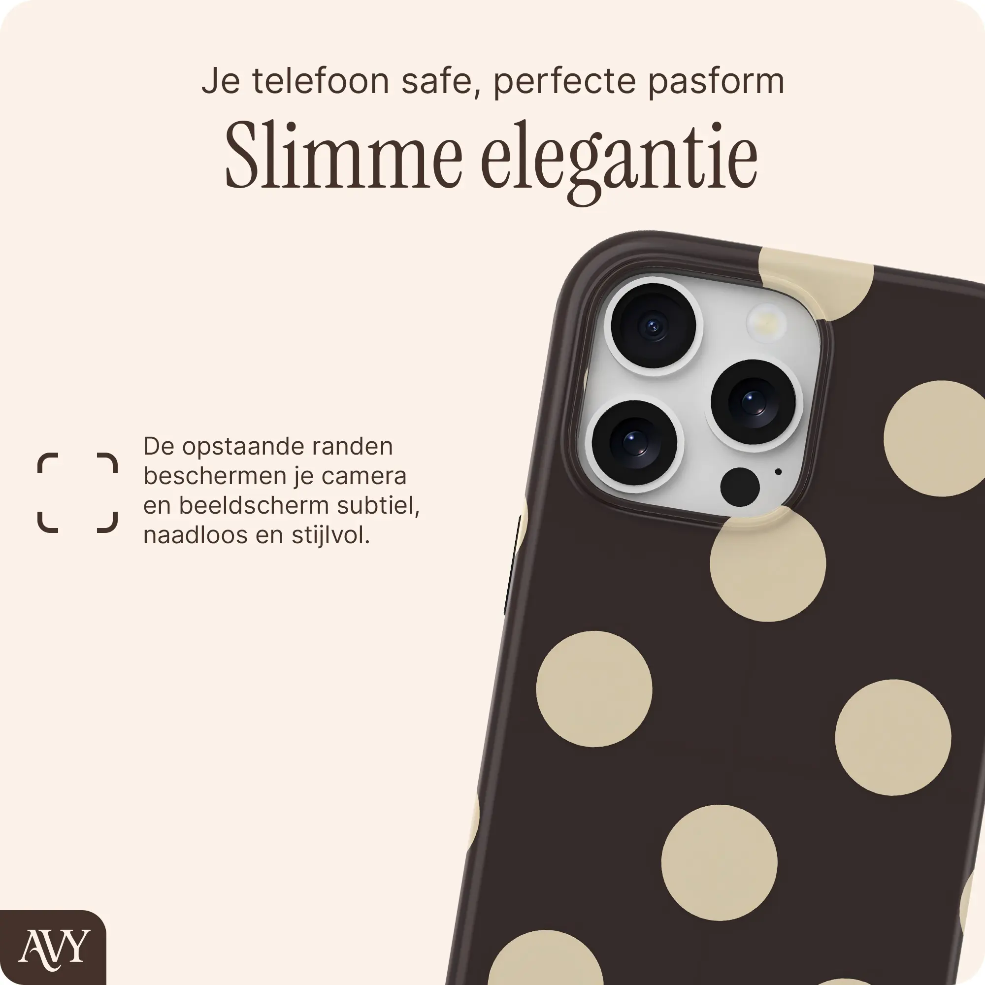 AVY Apple iPhone 15 Pro Max Hoesje MagSafe Back Cover Tiramisu afbeelding 6