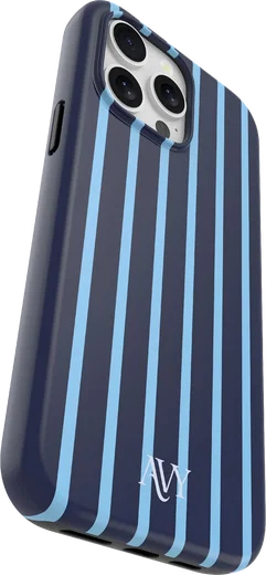 AVY Apple iPhone 15 Pro Max Hoesje MagSafe Back Cover Blue Society afbeelding 8
