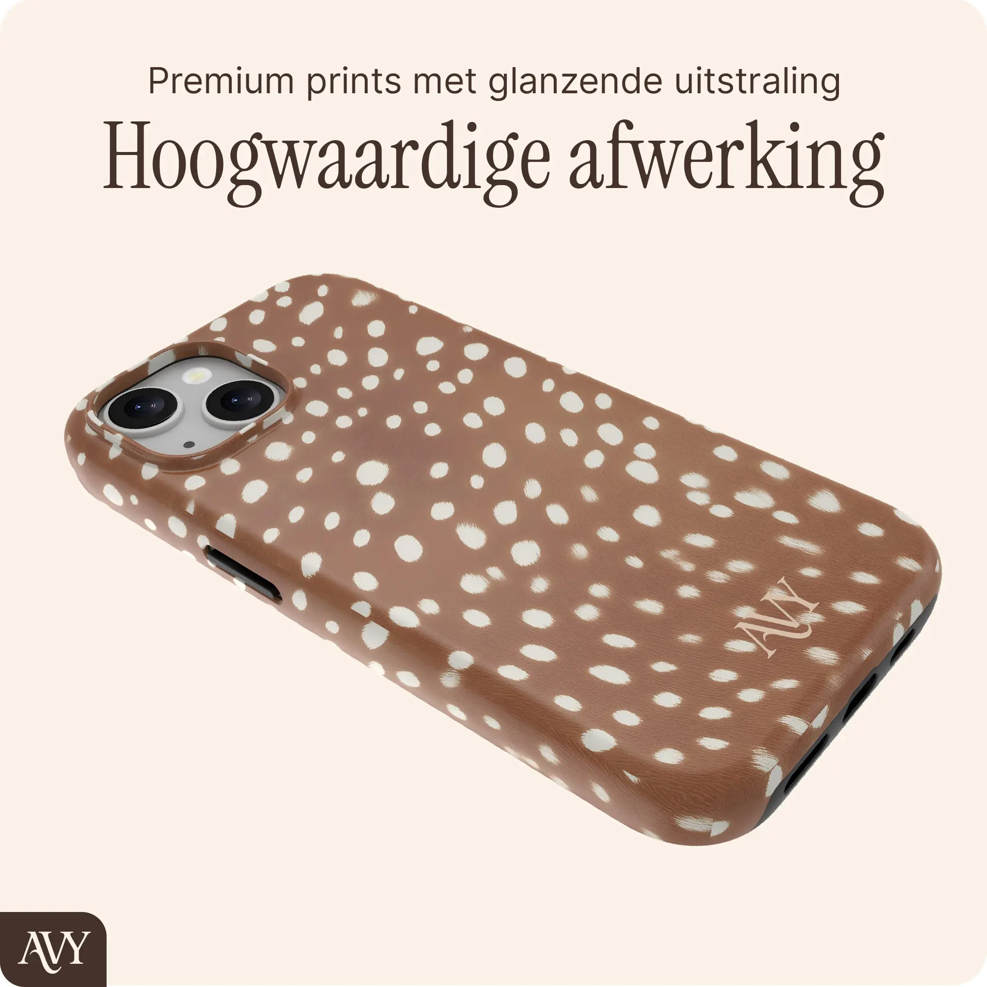 AVY Apple iPhone 14 / 13 Hoesje MagSafe Back Cover Bambi afbeelding 7