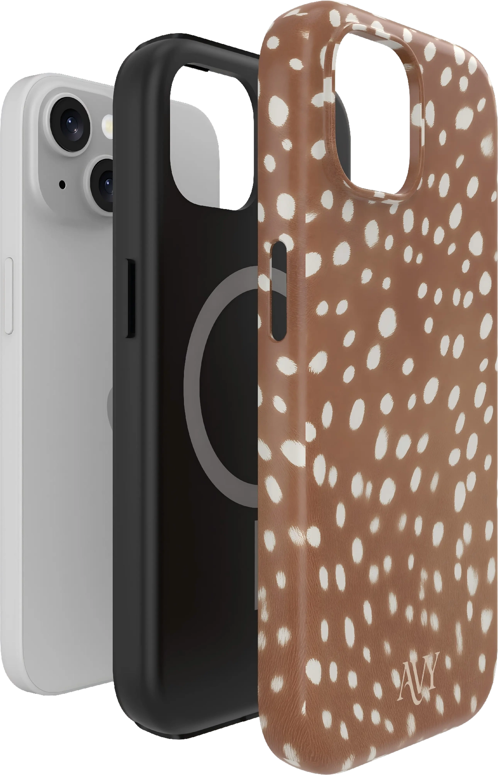 AVY Apple iPhone 14 / 13 Hoesje MagSafe Back Cover Bambi afbeelding 9