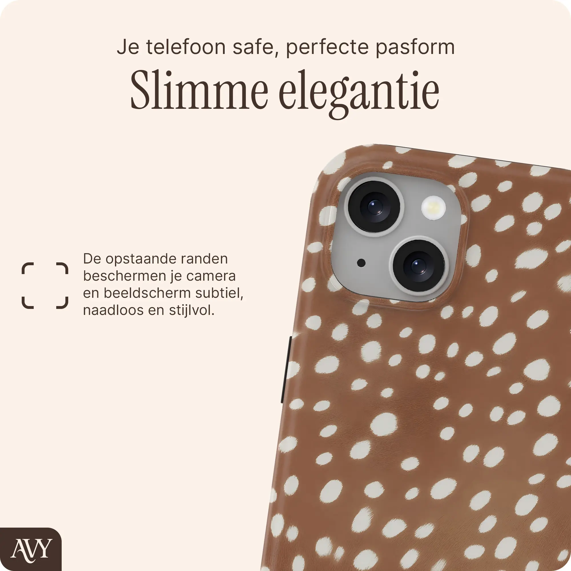 AVY Apple iPhone 14 / 13 Hoesje MagSafe Back Cover Bambi afbeelding 6