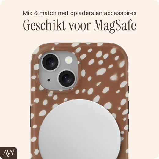 AVY Apple iPhone 14 / 13 Hoesje MagSafe Back Cover Bambi afbeelding 3