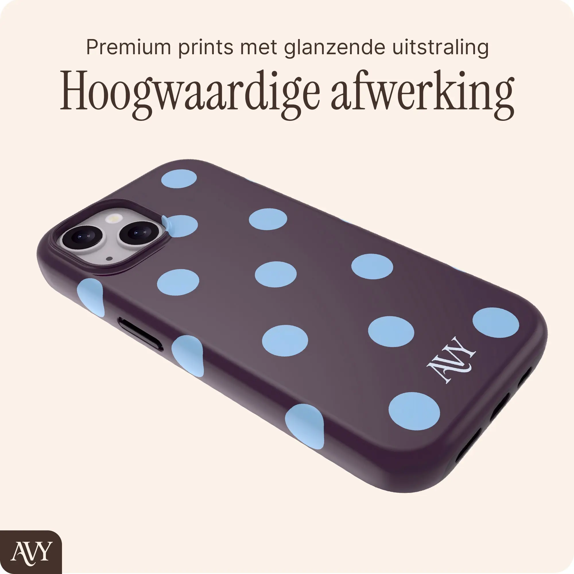 AVY Apple iPhone 14 / 13 Hoesje MagSafe Back Cover Blueberry Wine afbeelding 7