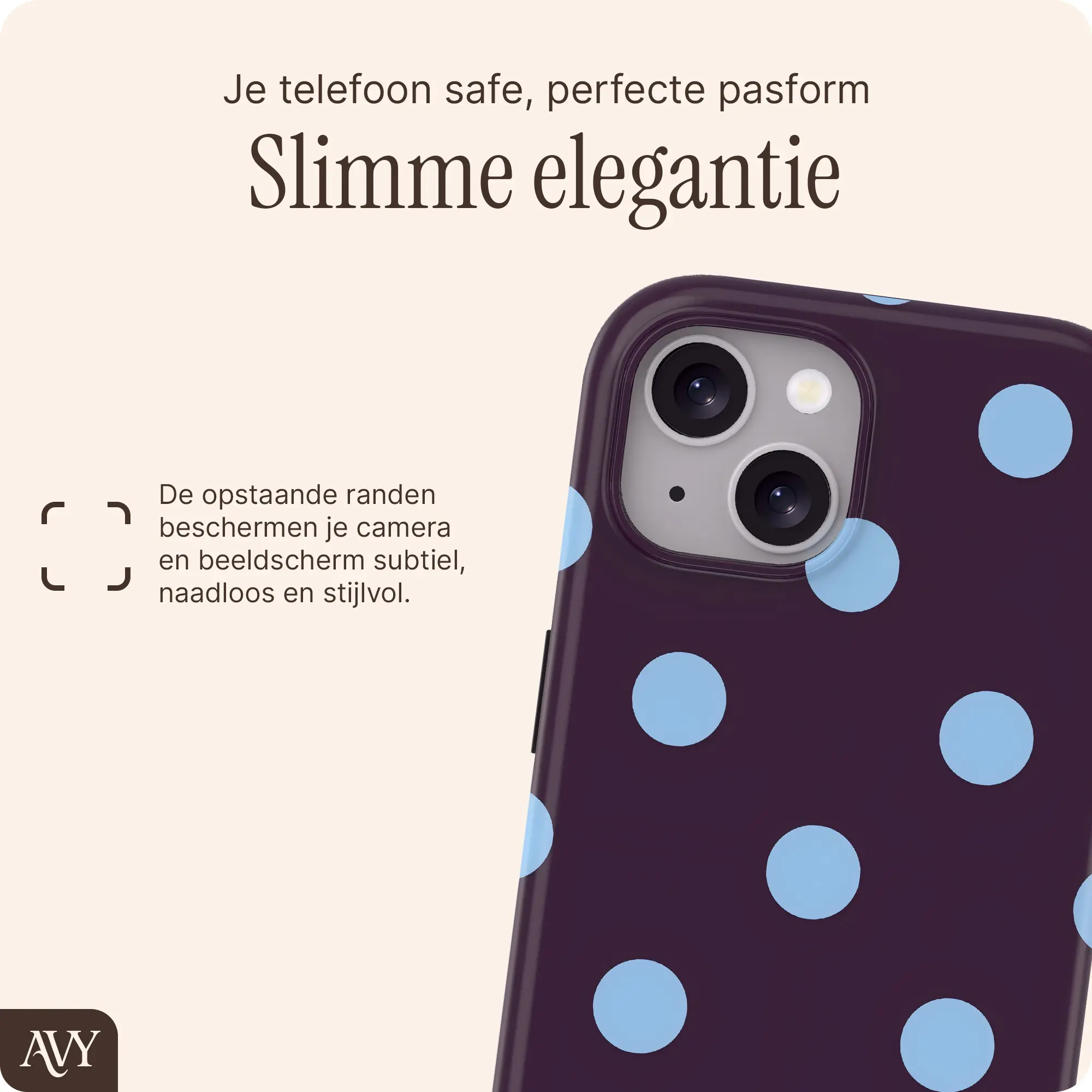 AVY Apple iPhone 14 / 13 Hoesje MagSafe Back Cover Blueberry Wine afbeelding 6