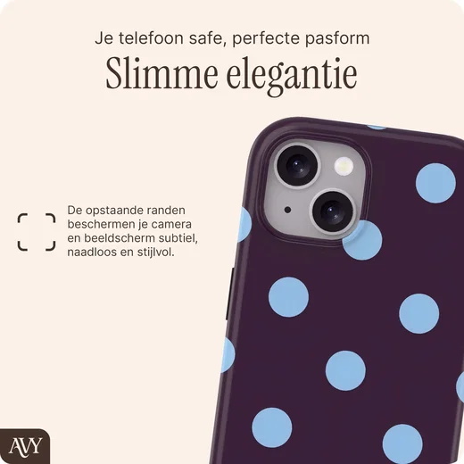 AVY Apple iPhone 14 / 13 Hoesje MagSafe Back Cover Blueberry Wine afbeelding 6