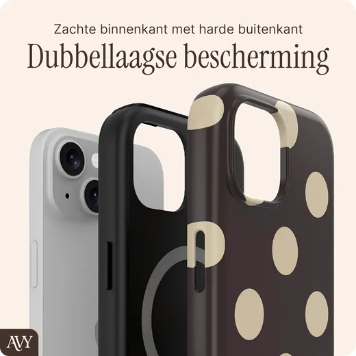 AVY Apple iPhone 14 / 13 Hoesje MagSafe Back Cover Tiramisu afbeelding 2