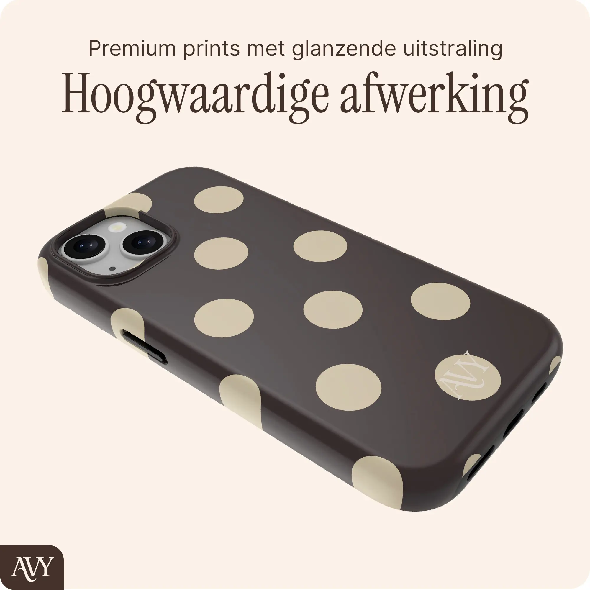 AVY Apple iPhone 14 / 13 Hoesje MagSafe Back Cover Tiramisu afbeelding 7