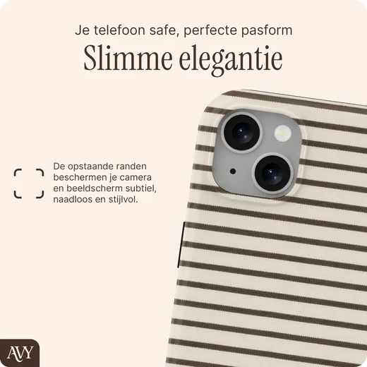 AVY Apple iPhone 14 / 13 Hoesje MagSafe Back Cover Cafe Creme afbeelding 6