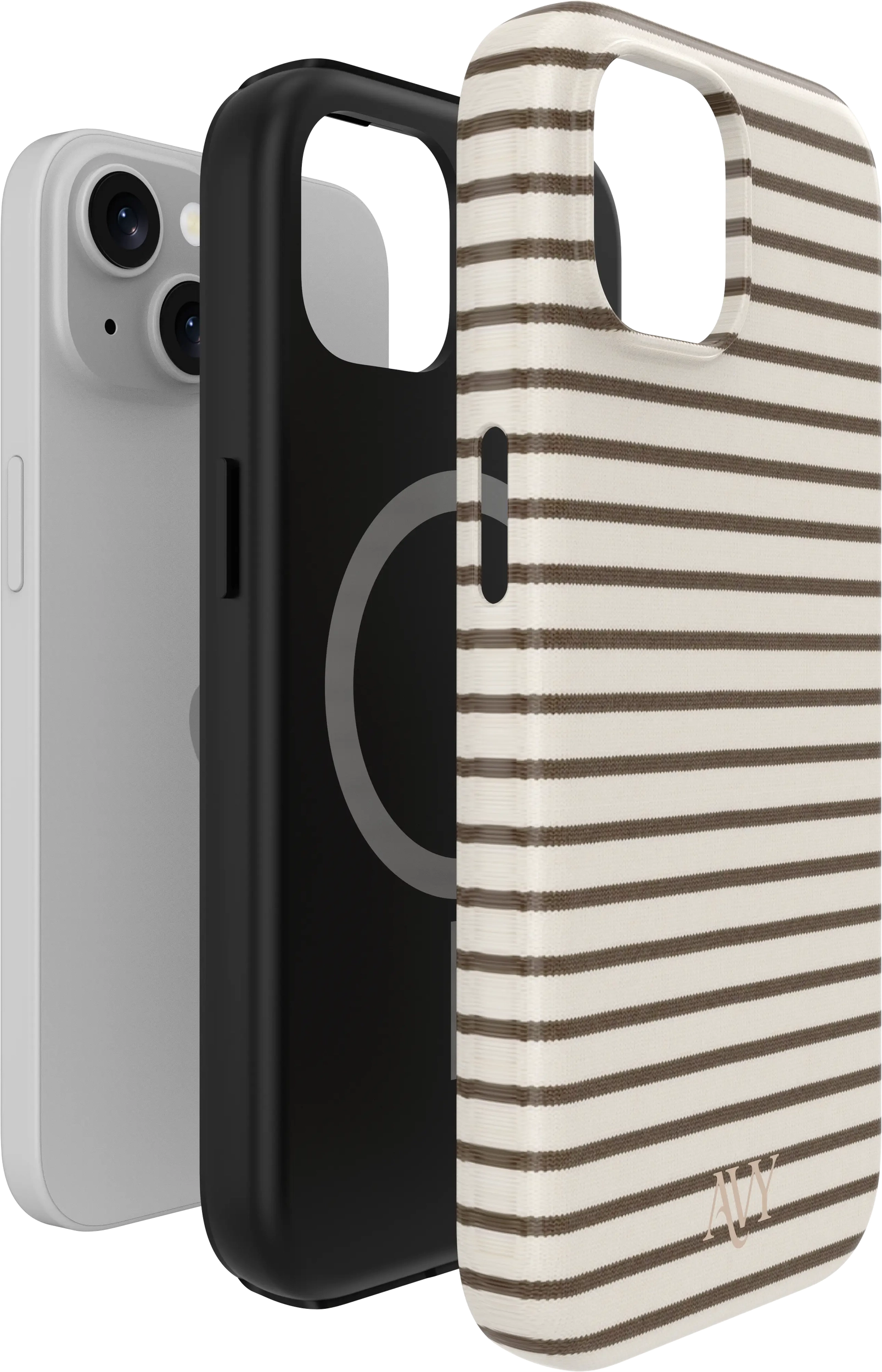 AVY Apple iPhone 14 / 13 Hoesje MagSafe Back Cover Cafe Creme afbeelding 9