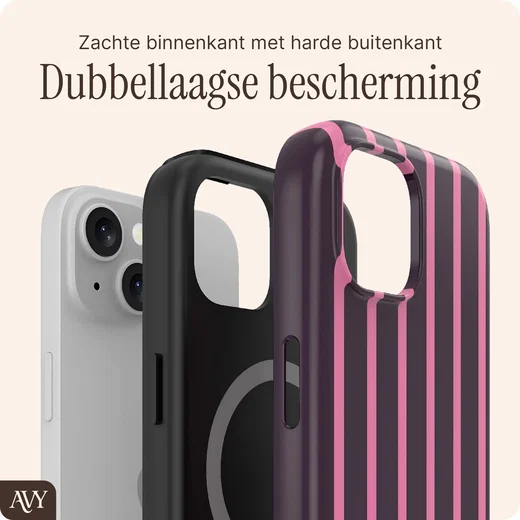 AVY Apple iPhone 14 / 13 Hoesje MagSafe Back Cover Cherry Wine afbeelding 2