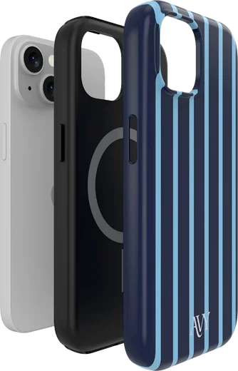 AVY Apple iPhone 14 / 13 Hoesje MagSafe Back Cover Blue Society afbeelding 9