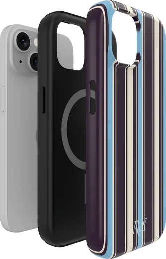 AVY Apple iPhone 14 / 13 Hoesje MagSafe Back Cover Oxford Stripe afbeelding 9