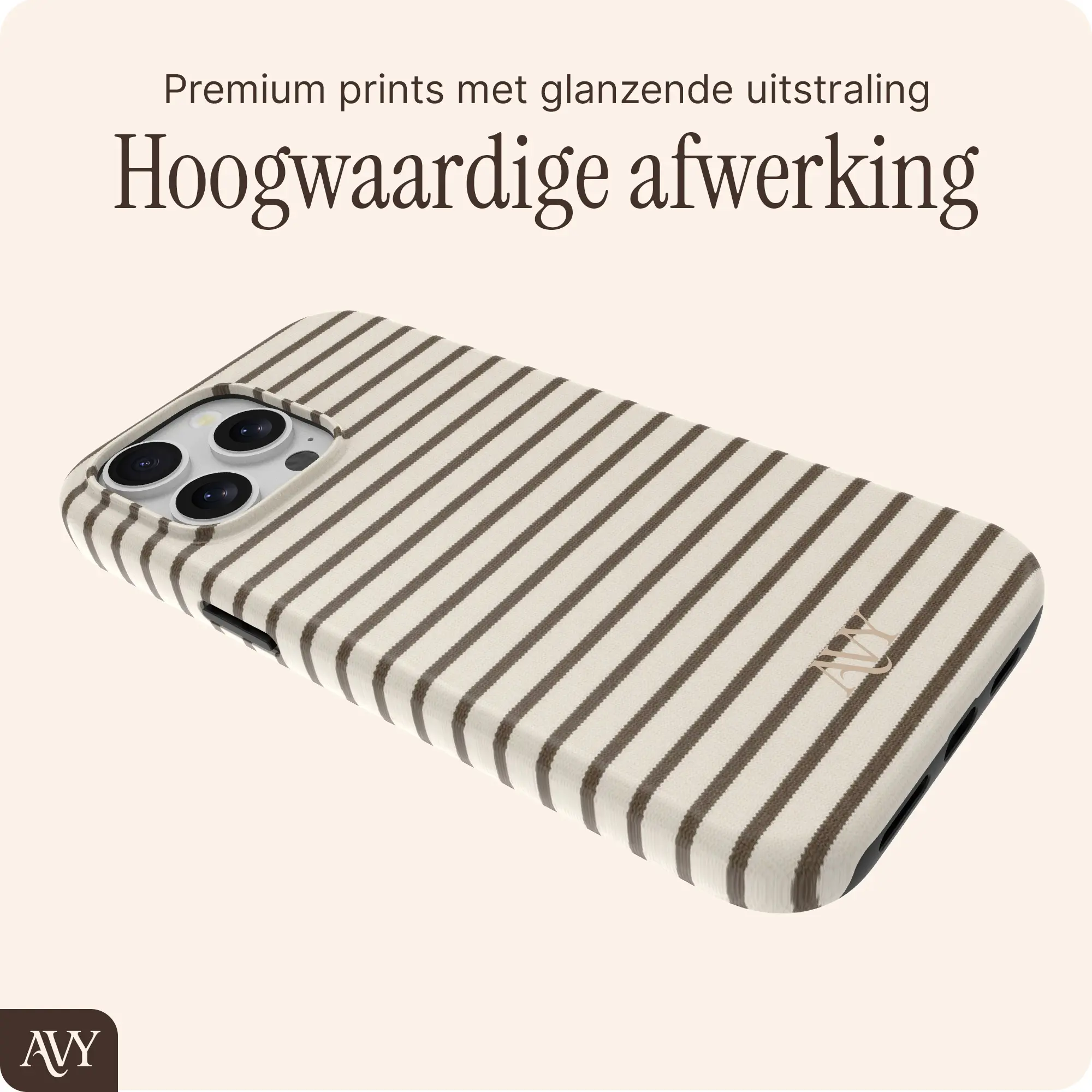 AVY Apple iPhone 14 Pro Hoesje MagSafe Back Cover Cafe Creme afbeelding 6