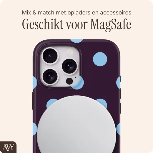 AVY Apple iPhone 14 Pro Max Hoesje MagSafe Back Cover Blueberry Wine afbeelding 3