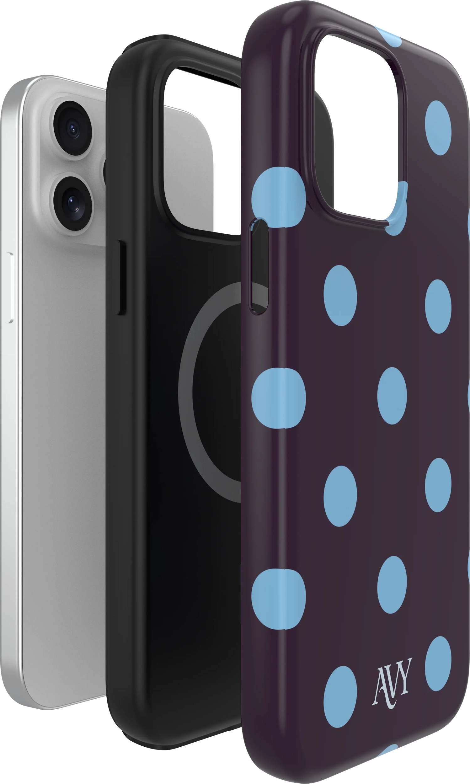 AVY Apple iPhone 13 Pro Hoesje MagSafe Back Cover Blueberry Wine afbeelding 9