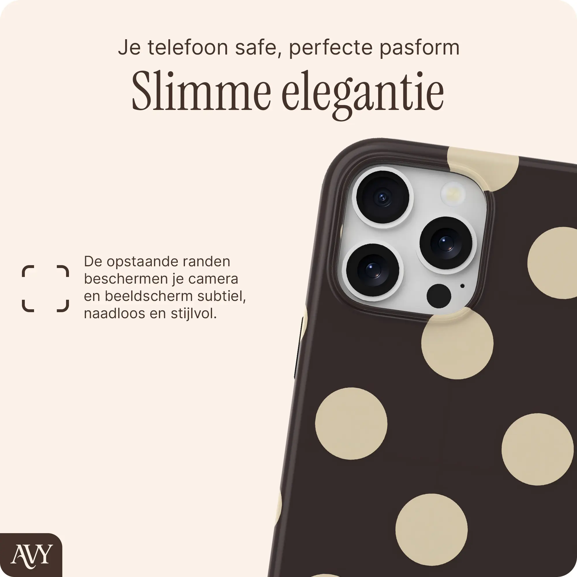 AVY Apple iPhone 13 Pro Hoesje MagSafe Back Cover Tiramisu afbeelding 5