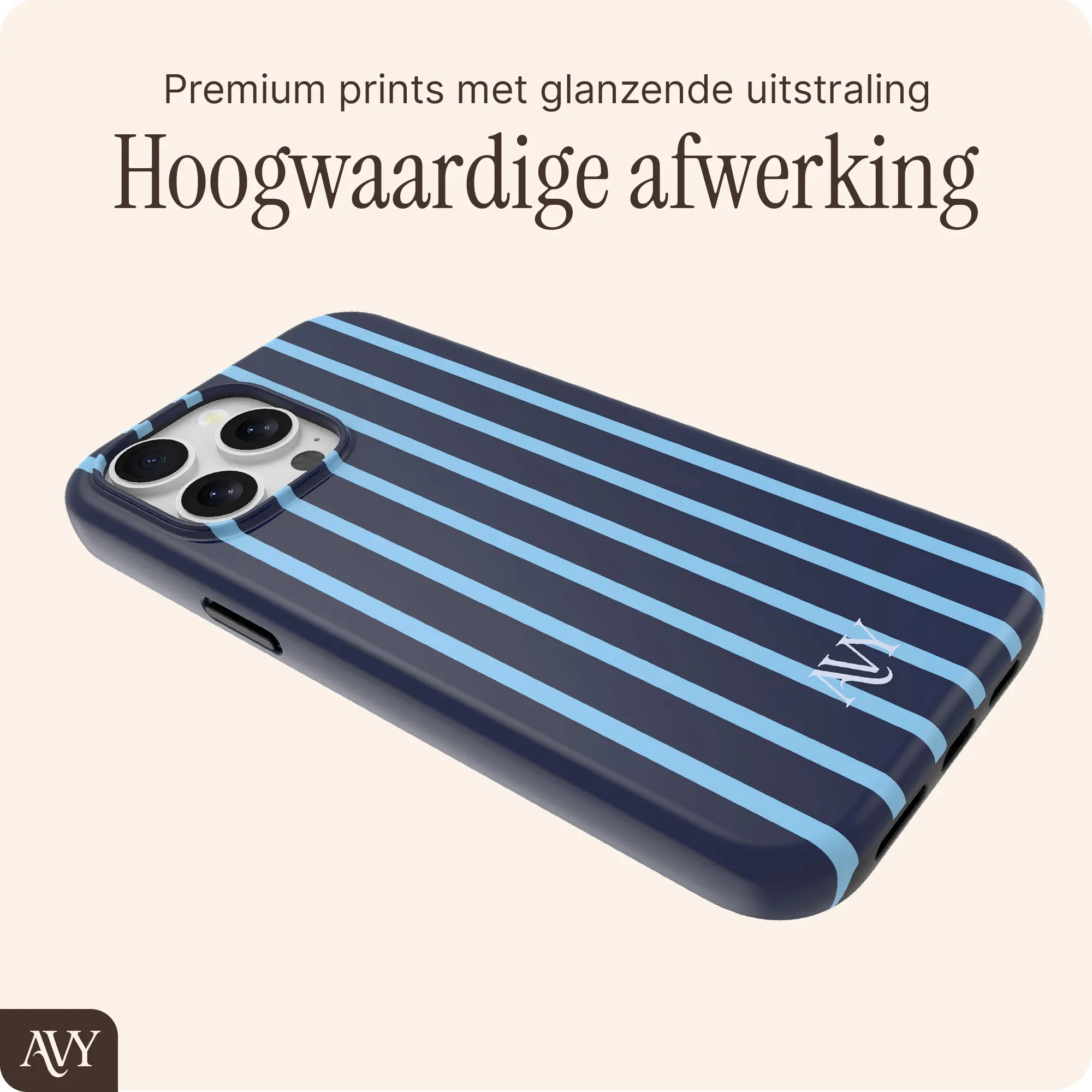 AVY Apple iPhone 13 Pro Hoesje MagSafe Back Cover Blue Society afbeelding 6