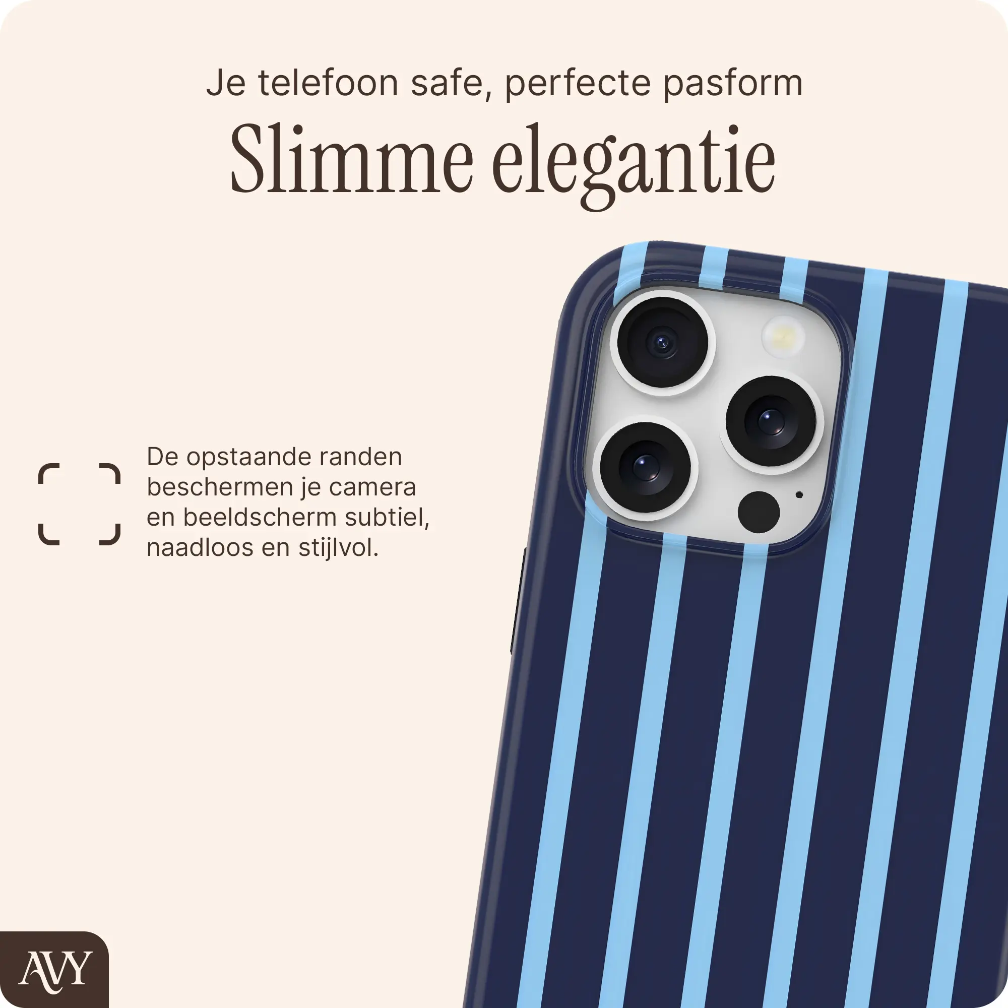 AVY Apple iPhone 13 Pro Hoesje MagSafe Back Cover Blue Society afbeelding 5
