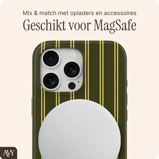 AVY Apple iPhone 13 Pro Max Hoesje MagSafe Back Cover Martini Olive afbeelding 3