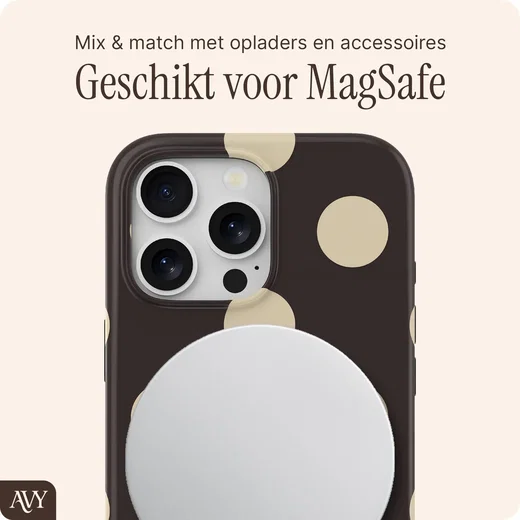 AVY Apple iPhone 12 / 12 Pro Hoesje MagSafe Back Cover Tiramisu afbeelding 3