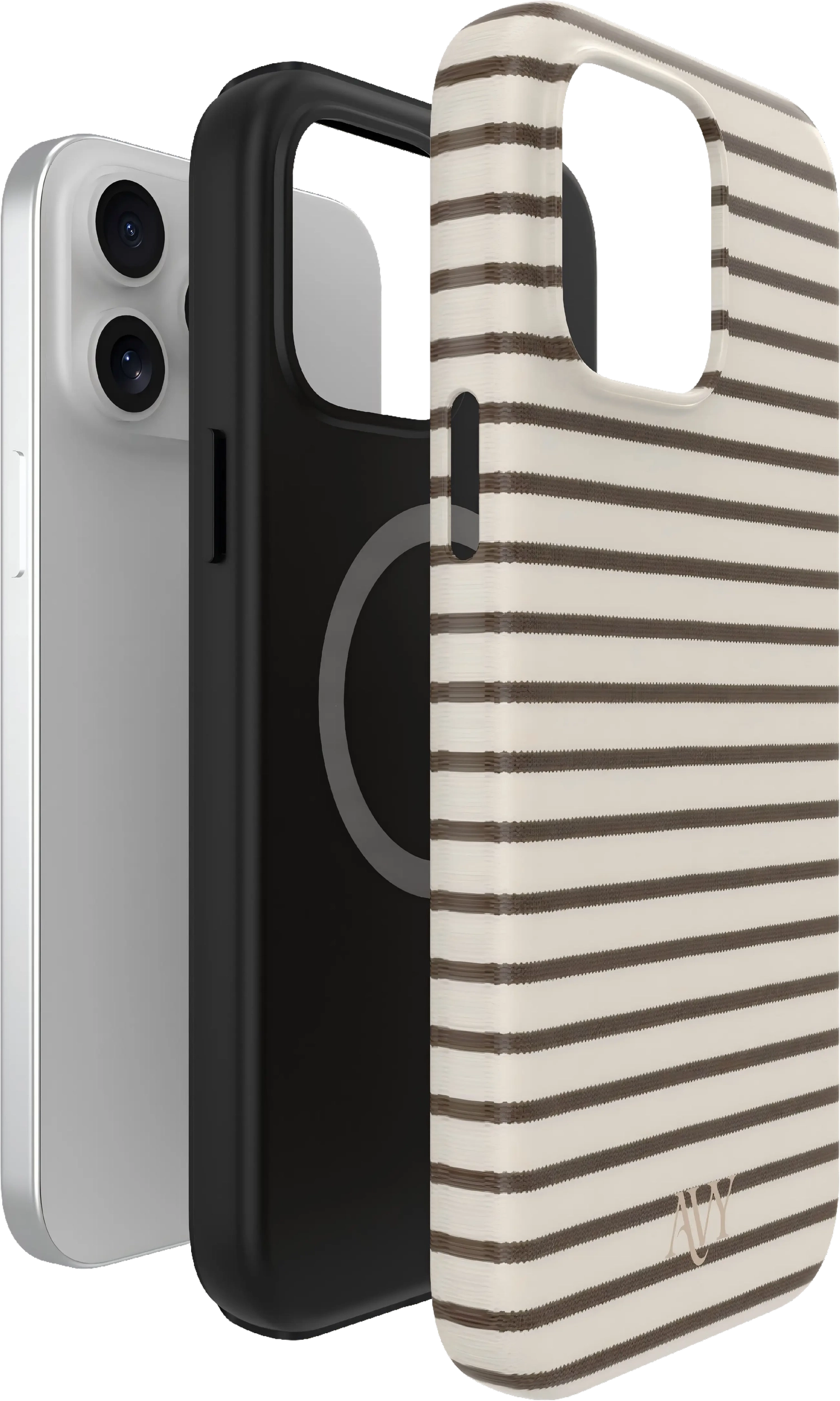 AVY Apple iPhone 12 / 12 Pro Hoesje MagSafe Back Cover Cafe Creme afbeelding 9