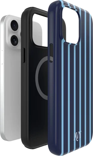 AVY Apple iPhone 12 / 12 Pro Hoesje MagSafe Back Cover Blue Society afbeelding 9